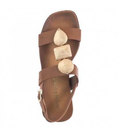 Sergio Leone Brązowe SK 072 H  (SL534-a) sandals