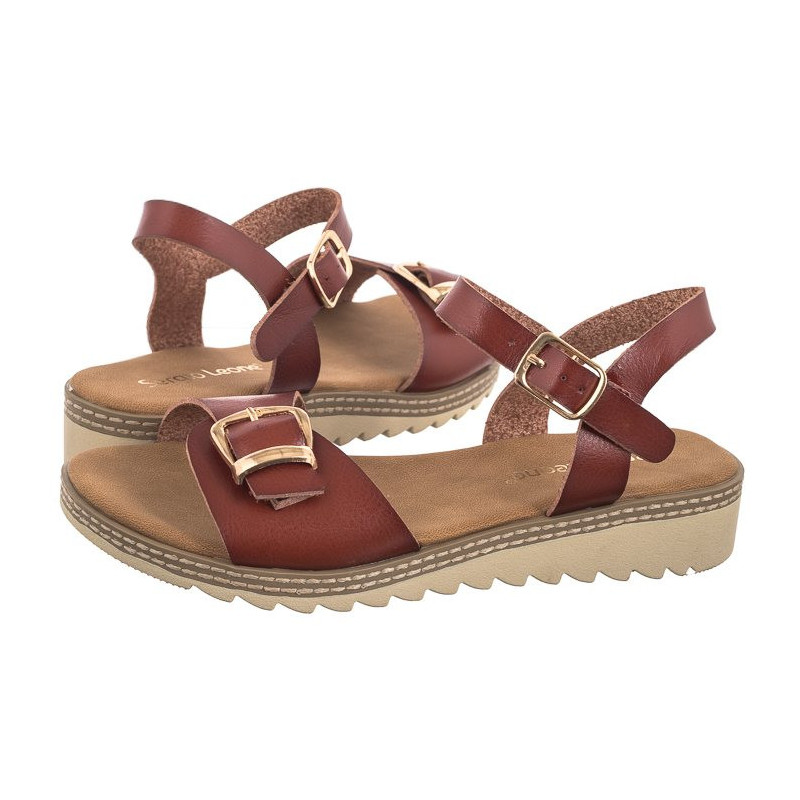 Sergio Leone Brązowe SK 078 H (SL532-a) sandals