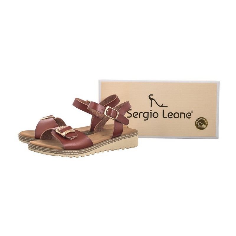 Sergio Leone Brązowe SK 078 H (SL532-a) sandals