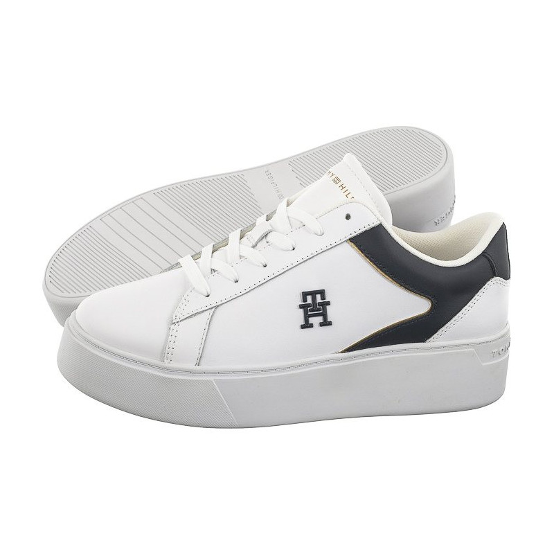 Tommy Hilfiger TH Platform Court Sneaker White/Space Blue FW0FW07910 0K5 (TH1104-a) sports Shoes