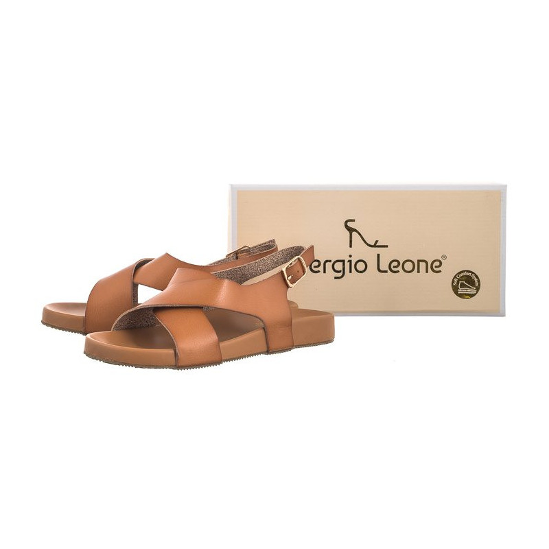 Sergio Leone Brązowe SK 081 H (SL533-a) sandals