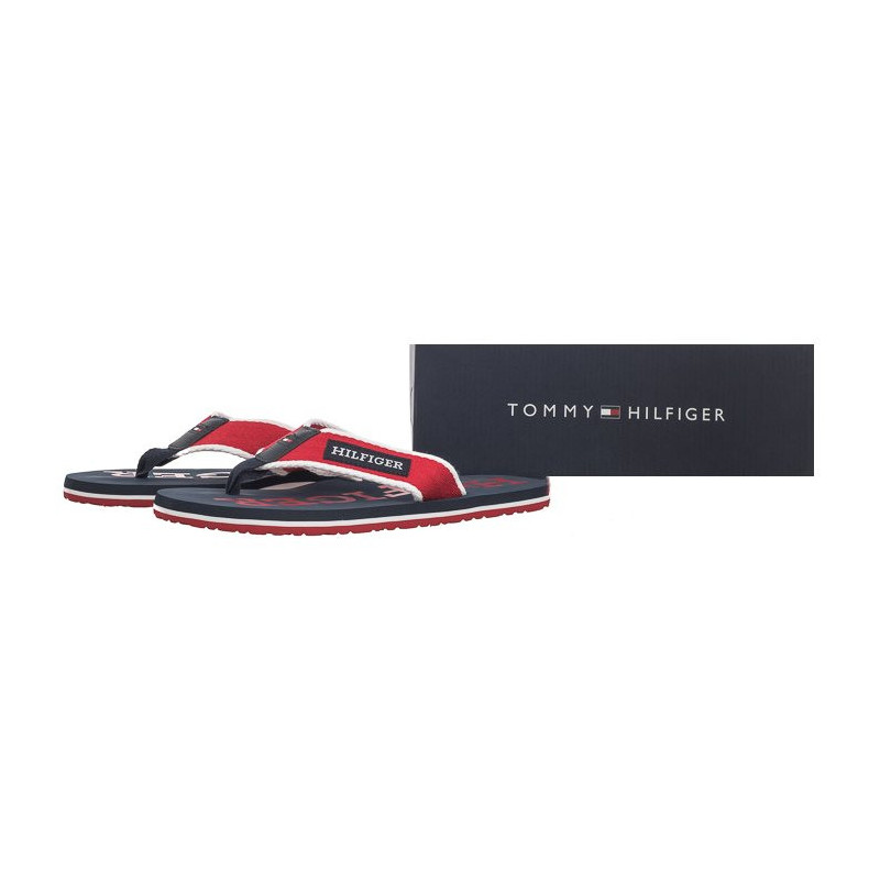 Tommy Hilfiger Patch Hilfiger Beach Sandal Primary Red FM0FM05024 XLG (TH1106-a) shoes