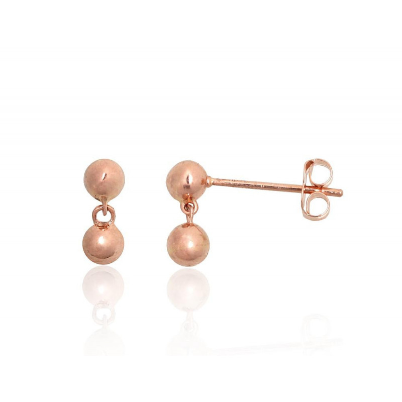 Gold classic studs earrings 1201675(Au-R), Red Gold 585°