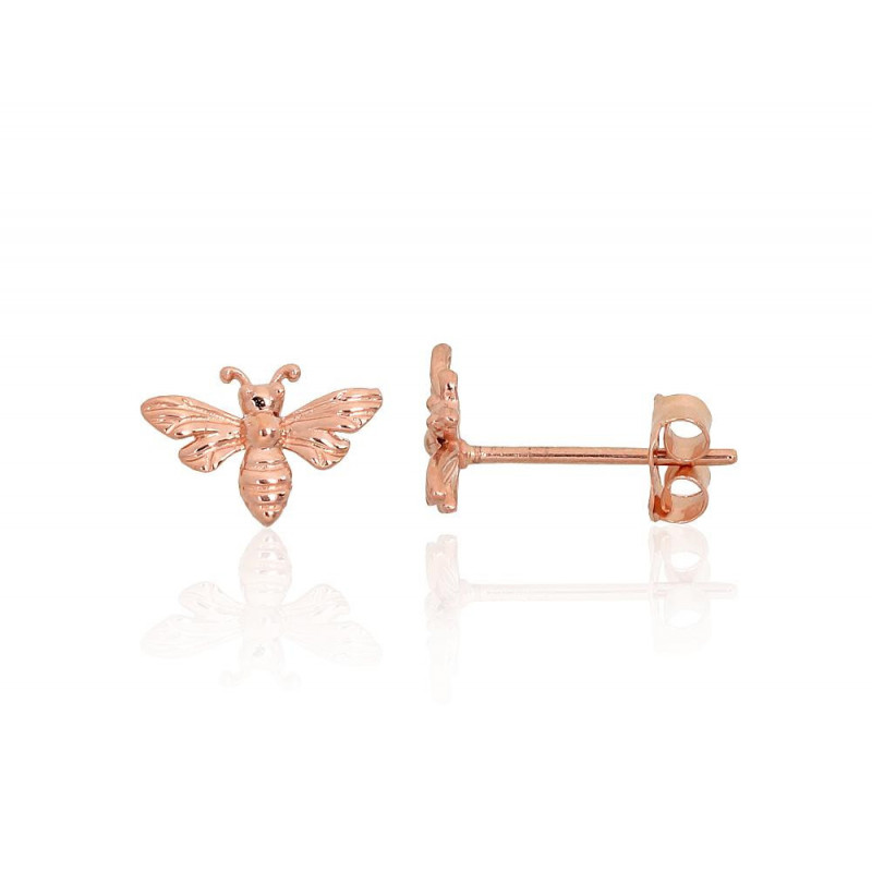 Gold classic studs earrings 1201678(Au-R), Red Gold 585°