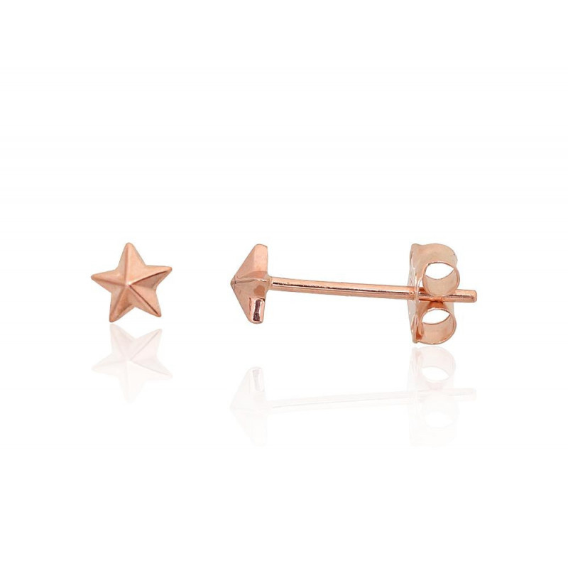 Gold classic studs earrings 1201692(Au-R), Red Gold 585°