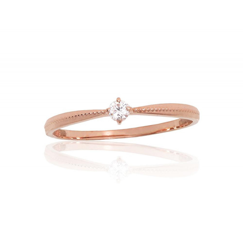 Gold ring 1101177(Au-R)_CZ, Red Gold 585°, Zirkons