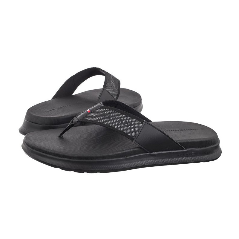 Tommy Hilfiger Comfort Toe Post Beach Sandal Black FM0FM05097 BDS (TH1110-a) shoes