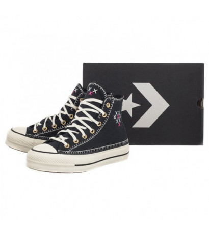 Converse CTAS Lift HI Black/Egret/Gold A08731C (CO693-a) shoes