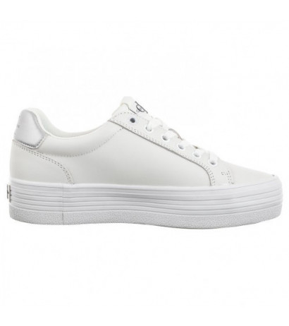 Calvin Klein Vulc Flatform Laceup Lth Bright White/Silver YW0YW01474 0K9 (CK507-a) shoes