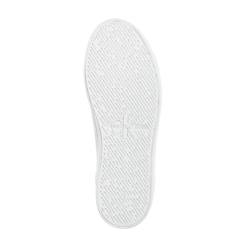 Calvin Klein Vulc Flatform Laceup Lth Bright White/Silver YW0YW01474 0K9 (CK507-a) shoes