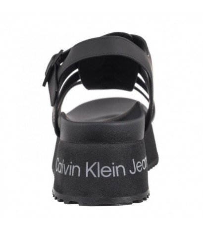 Calvin Klein Platform Buckle Rubber Mg Mtl Triple Black YW0YW01513 0GT (CK509-b) shoes