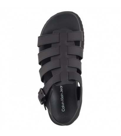 Calvin Klein Platform Buckle Rubber Mg Mtl Triple Black YW0YW01513 0GT (CK509-b) shoes