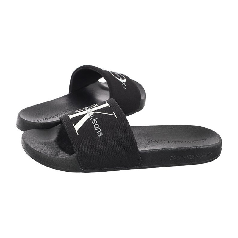 Calvin Klein Slide Monogram Co Black/Bright White YM0YM00061 BDS (CK287-b) slippers