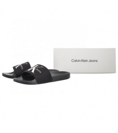 Calvin Klein Slide Monogram Co Black/Bright White YM0YM00061 BDS (CK287-b) slippers