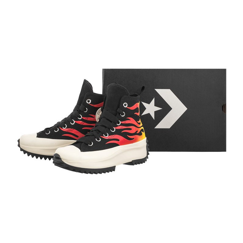 Converse Run Star Hike Hi Black/White/Enamel Red A08766C (CO697-a) shoes