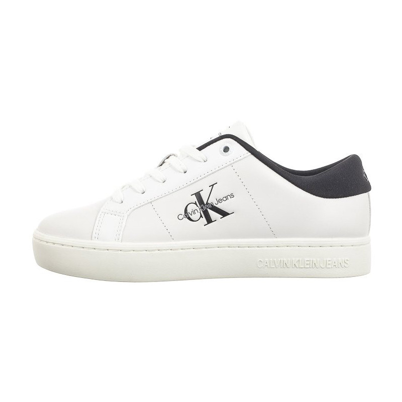 Calvin Klein Classic Cupsole Lowlaceup Lth Wn Bright White/Black YW0YW01444 0GM (CK511-a) shoes