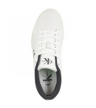 Calvin Klein Classic Cupsole Lowlaceup Lth Wn Bright White/Black YW0YW01444 0GM (CK511-a) shoes