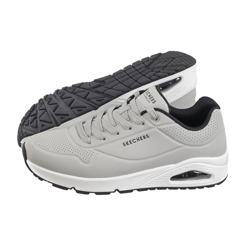 Skechers Uno Stand On Air Gray/Blk 52458/LGBK (SK153-b) sports shoes