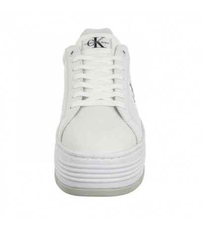 Calvin Klein Bold Platf Low Lace Lth Ml Mtl Bright White/Silver YW0YW01516 0K9 (CK506-b) shoes