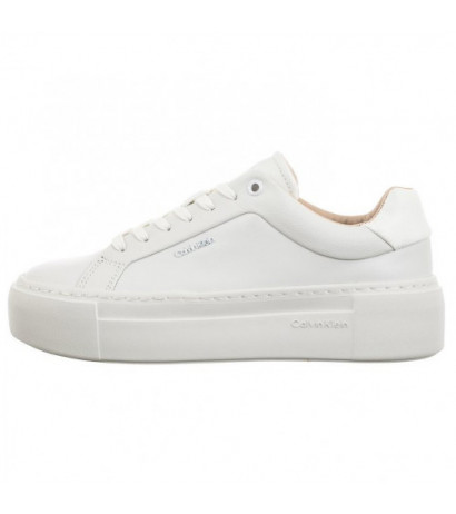 Calvin Klein Ff Cupsole LAce Up W/Ml Lth Triple White HW0HW02118 0K4 (CK510-a) shoes