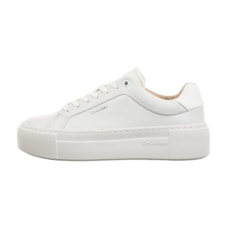 Calvin Klein Ff Cupsole LAce Up W/Ml Lth Triple White HW0HW02118 0K4 (CK510-a) shoes