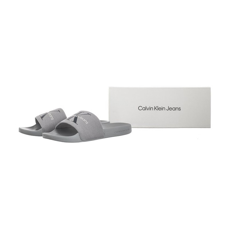 Calvin Klein Slide Monogram Co Formal Grey/Mushroom YM0YM00061 0IP (CK287-c) slippers