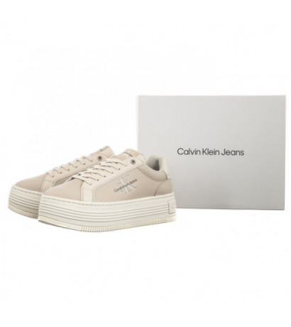 Calvin Klein Bold Platf Low Lace Lth Ml Mtl Eggshell/Creamy White YW0YW01516 0GB (CK506-a) shoes