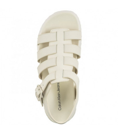 Calvin Klein Platform Buckle Rubber Mg Mtl Triple Creamy White YW0YW01513 YBI (CK509-a) shoes