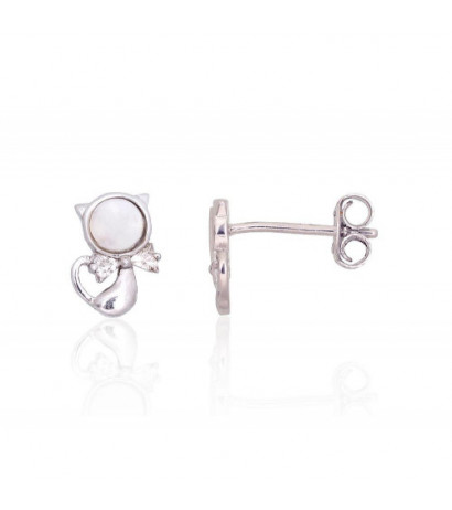 Silver stud earrings...