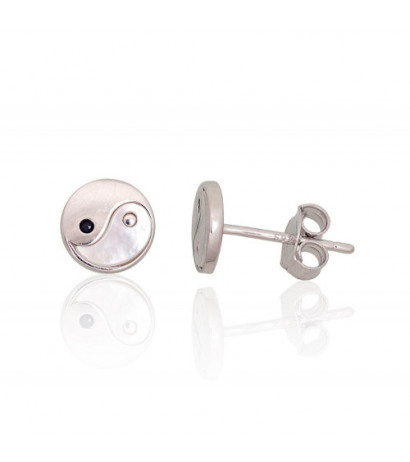 Silver stud earrings...