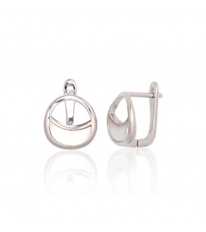 Silver earrings with...