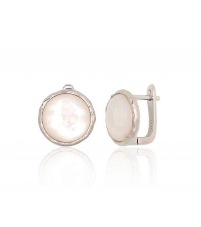 Silver earrings with...