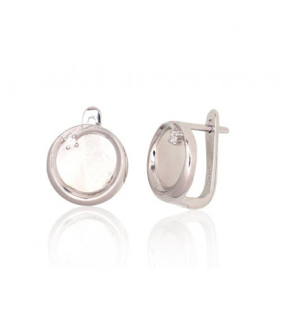 Silver earrings with...