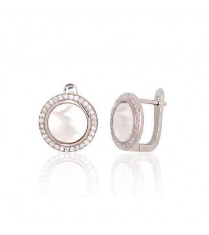 Silver earrings with...