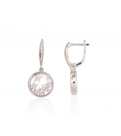 Silver earrings with...