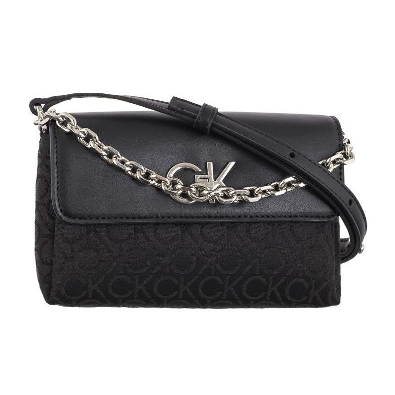 Calvin Klein Re-Lock Mini Crossbody Bag CK Black Mono Jacquard K60K612642 0GK (CK519-a) handbag