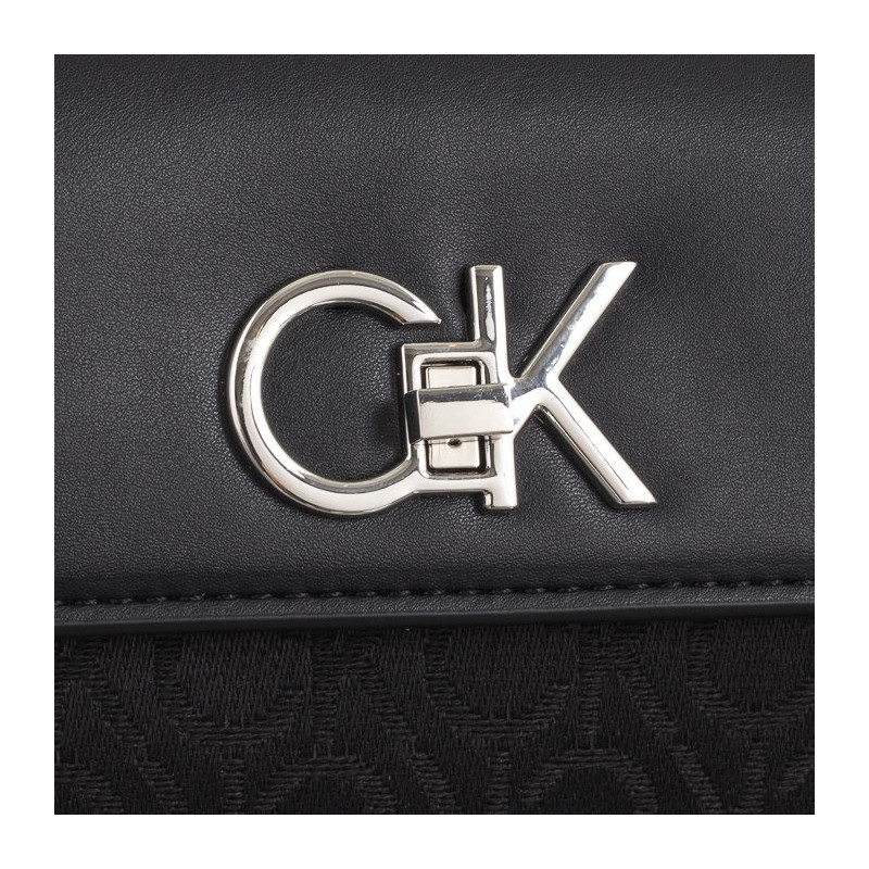 Calvin Klein Re-Lock Mini Crossbody Bag CK Black Mono Jacquard K60K612642 0GK (CK519-a) handbag