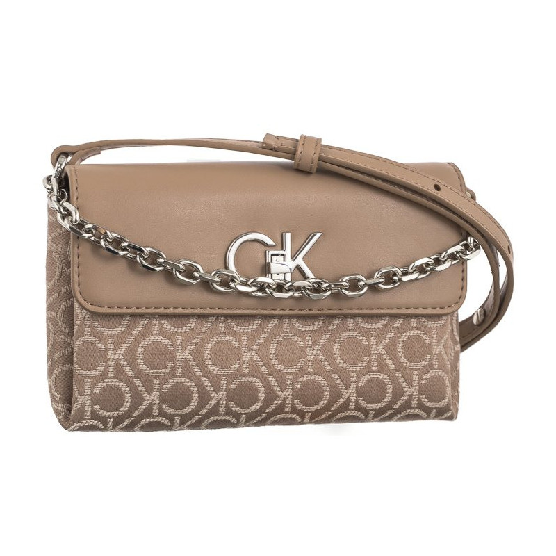 Calvin Klein Re-Lock Mini Crossbody Bag CK Chanterelle Mono Jacquard K60K612642 0HE (CK519-b) handbag