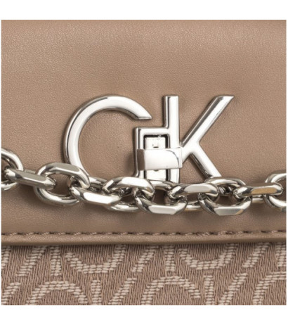 Calvin Klein Re-Lock Mini Crossbody Bag CK Chanterelle Mono Jacquard K60K612642 0HE (CK519-b) handbag