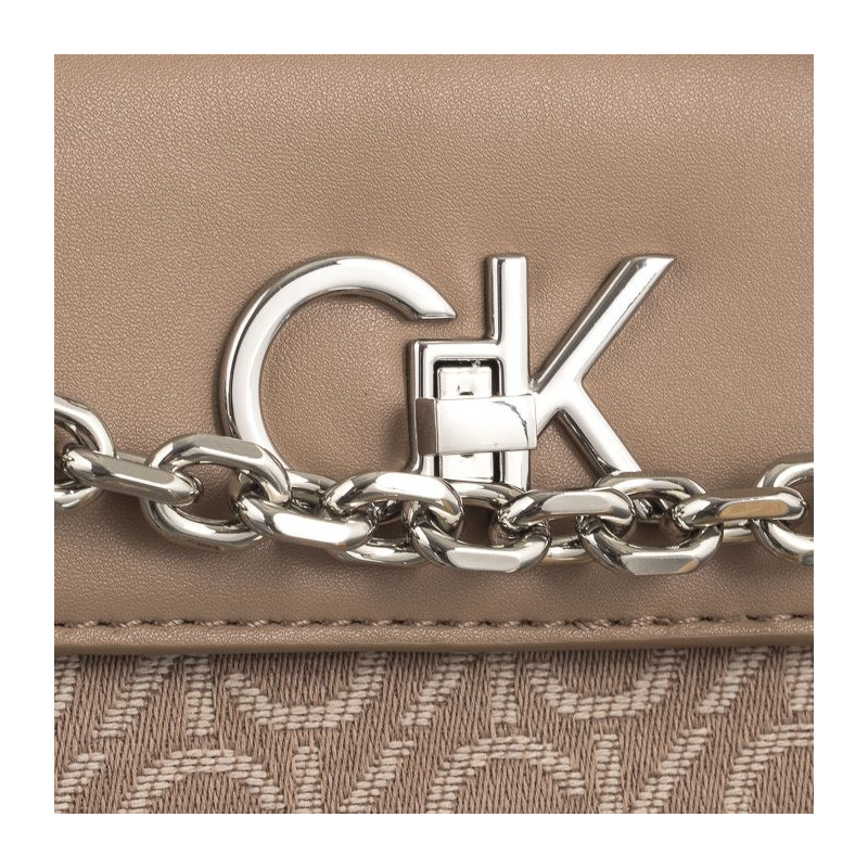 Calvin Klein Re-Lock Mini Crossbody Bag CK Chanterelle Mono Jacquard K60K612642 0HE (CK519-b) handbag