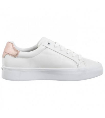 Calvin Klein Vulc Lace Up Saff Fox W/Met Bt HW0HW02104 0K6 White/Metal Cameo (CK528-a) shoes