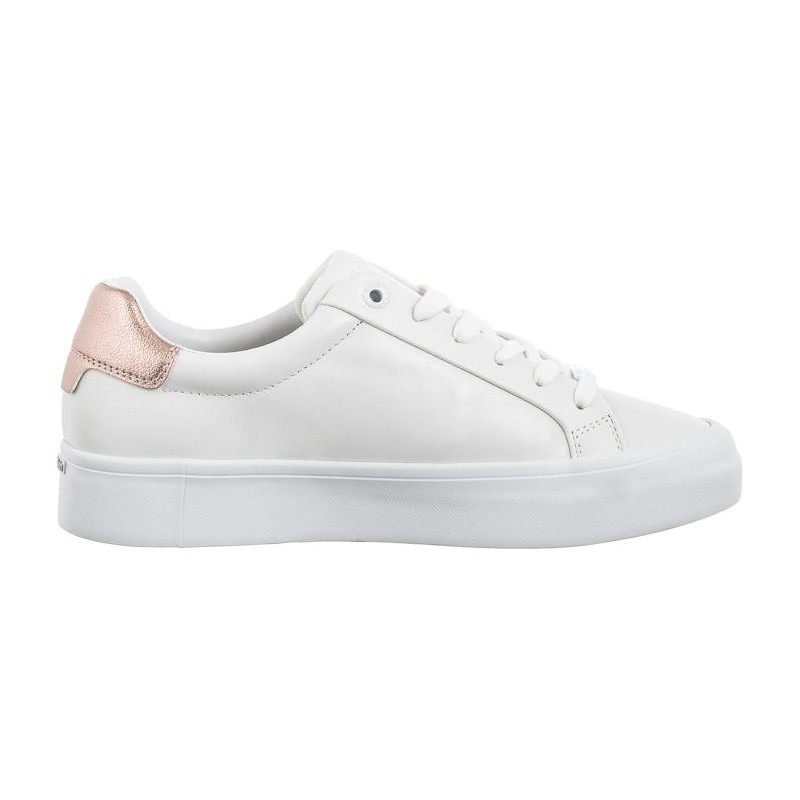 Calvin Klein Vulc Lace Up Saff Fox W/Met Bt HW0HW02104 0K6 White/Metal Cameo (CK528-a) shoes