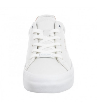 Calvin Klein Vulc Lace Up Saff Fox W/Met Bt HW0HW02104 0K6 White/Metal Cameo (CK528-a) shoes