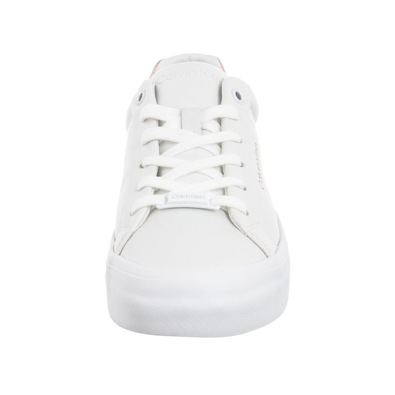 Calvin Klein Vulc Lace Up Saff Fox W/Met Bt HW0HW02104 0K6 White/Metal Cameo (CK528-a) shoes