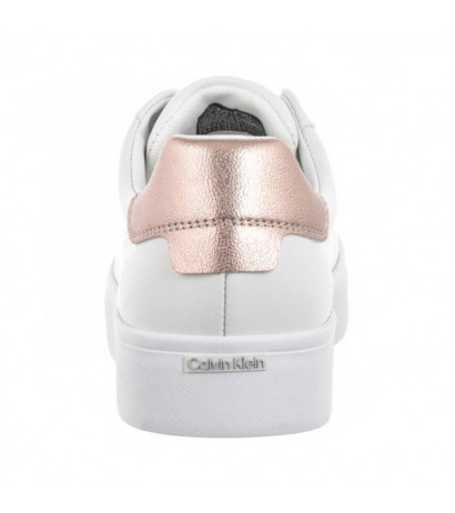 Calvin Klein Vulc Lace Up Saff Fox W/Met Bt HW0HW02104 0K6 White/Metal Cameo (CK528-a) shoes