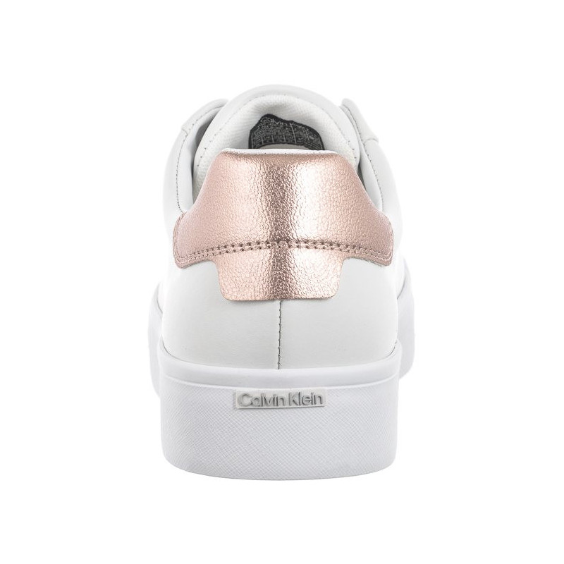 Calvin Klein Vulc Lace Up Saff Fox W/Met Bt HW0HW02104 0K6 White/Metal Cameo (CK528-a) shoes