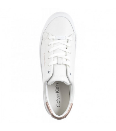 Calvin Klein Vulc Lace Up Saff Fox W/Met Bt HW0HW02104 0K6 White/Metal Cameo (CK528-a) shoes