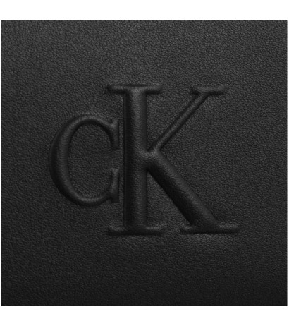 Calvin Klein Sculpted Zip Around Deboss Black K60K612743 BEH (CK539-a) handbag