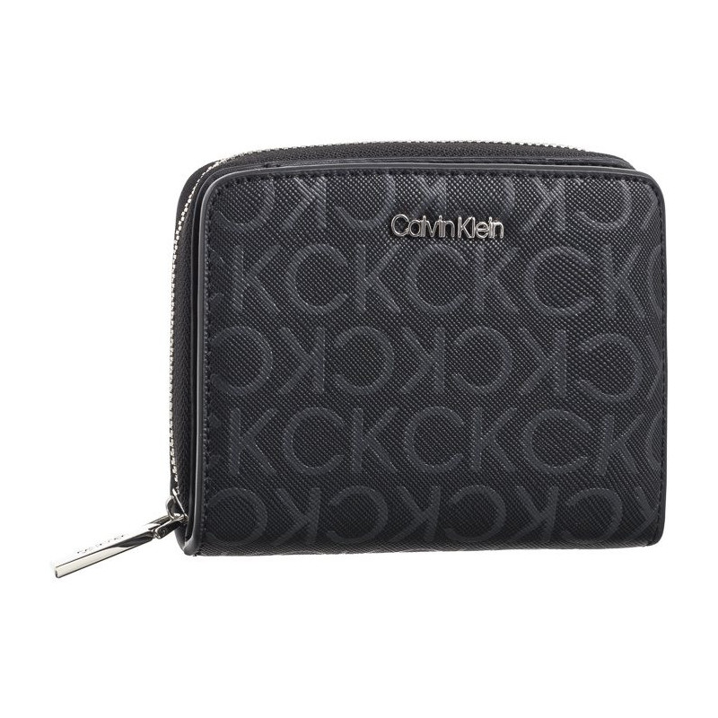 Calvin Klein CK Must MD Zip Around Mono Black Monogram Pu K60K612433 0GM (CK537-a) handbag