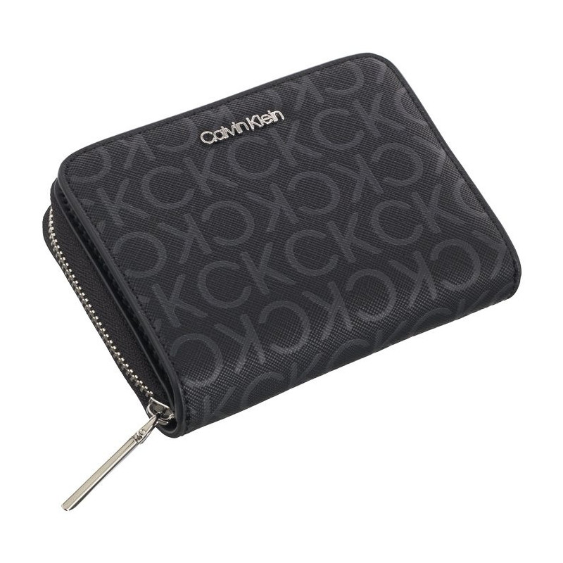 Calvin Klein CK Must MD Zip Around Mono Black Monogram Pu K60K612433 0GM (CK537-a) handbag